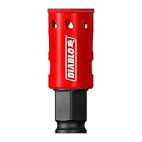 Vista 11 de Diablo Sierra de agujero de grano de diamante, compatible con sistema de mandril Snap-Lock Plus, no necesita broca piloto, diámetro de 1/4 pulgadas