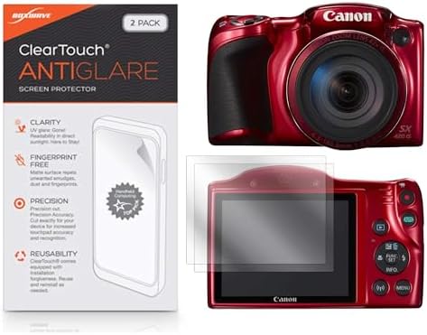 BoxWave Screen Protector Compatible With Canon PowerShot SX420 IS - ClearTouch Anti-Glare (2-Pack), Anti-Fingerprint Matte Film Skin image 5