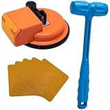moonoom Floor Gap Fixing Tool, Heavy Duty Floor Gap Repair Kit with 5pcs Sticky Pads, Floors Suction Cup and Mallet for Laminate Vinyl Tile Wood Plank Gaps Efficient Repairs