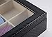 Tie Display Case for 12 Ties, Belts, and Men's Accessories Black Carbon...