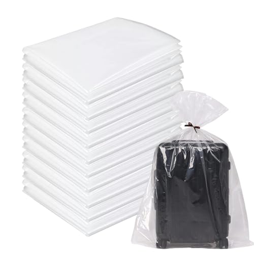 Extra Large Clear Plastic Storage Bags 10 Pcs 100x150 cm (40x60 Inches) Portable Heavy Duty Plastic Bags Dustproof Moisture-Proof Suitable for Suitcase Furniture Quilts Plush Toys Chairs