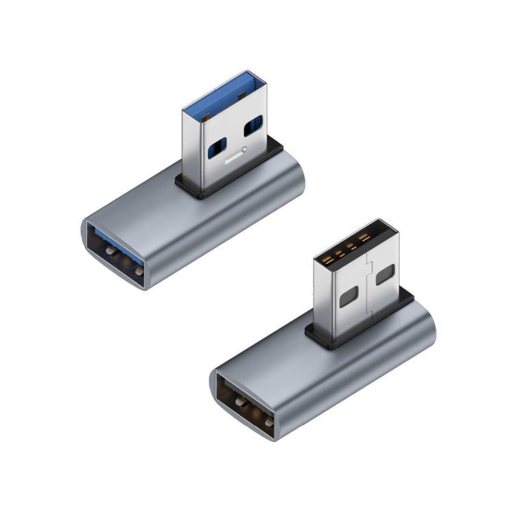 YFFSFDC USB 3.0 アダプタ L型 アダプタ 2個セット USB 直…