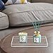 Bigfety Acrylic BathroomTray for Counter, Handmade Clear Trays Sturdy Organizer for Cup, Sponge, Soap, Plant (Large, Clear)