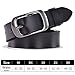 Chicwe Women's Genuine Leather Belt Plus Size Belt with Alloy Buckle Black 135