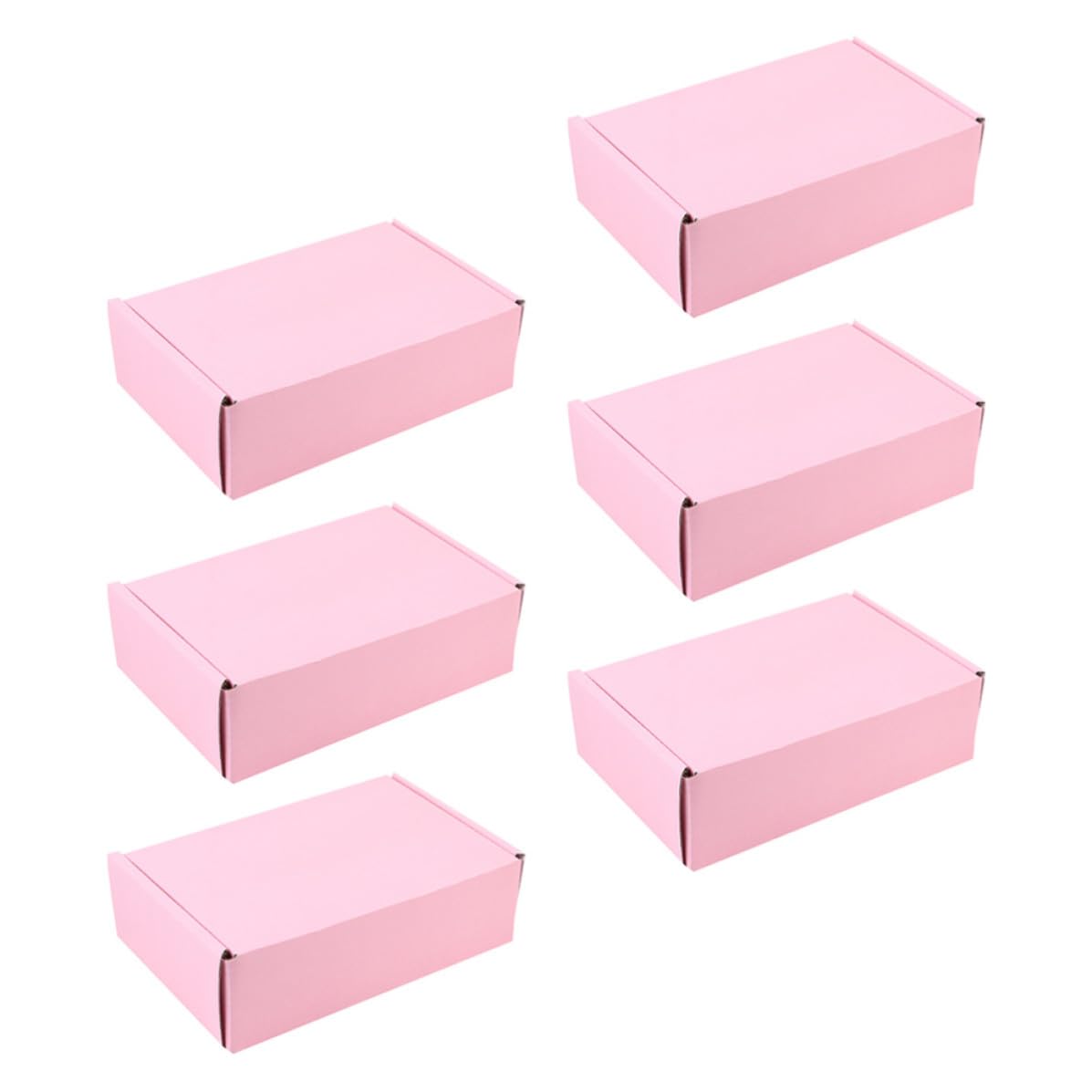 Caja de envío rosa decorativa para organizar ropa y enviar toallas con total elegancia