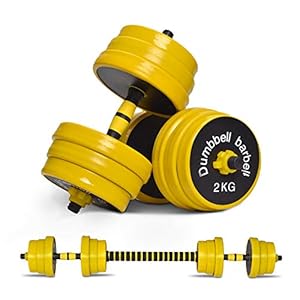 Nice C Dumbbell Set, Weights Adjustable Barbell Pair, Home Weights 2-in-1 set, 22-33-44-55-66-88 Non-Slip, All-purpose…