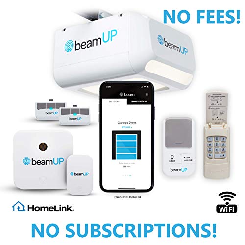 beamUP Centurion - BU800 - Two Car Garage Door Opener, Smart Home Garage Opener - Alexa Enabled, Garage Security Sensors Included, No Subscription Fees - White