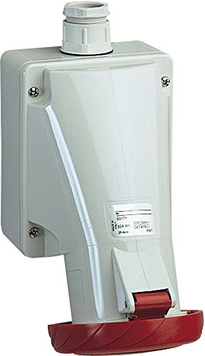 Socle mural 16A 3PT 380-415V IP67 étanche pour raccordement électrique triphasé