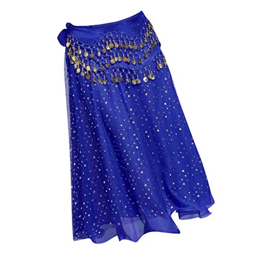 DYNWAVE Saia Feminina de Dança Do Ventre Vestido com Corrente Na Cintura para Presente de Senhora -