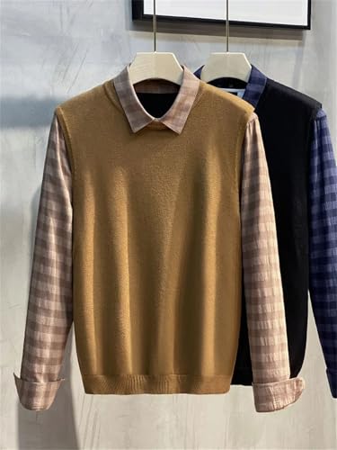 Men’S Sweater Vest Solid Color Knitted Sleeveless Pullover with Button Detail Casual Waistcoat3