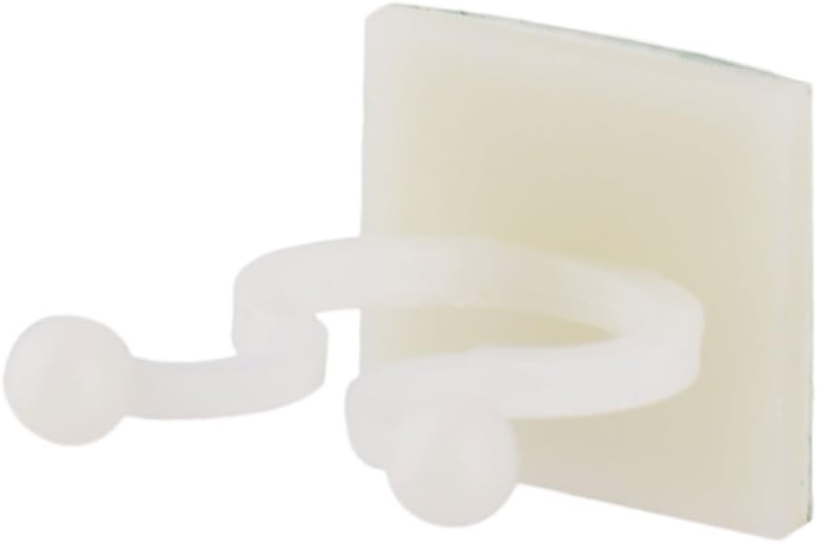 uxcell Nylon Self Adhesive Mount Wire Organizer Twist Lock Cable Tie 20 x 20mm 42pcs White