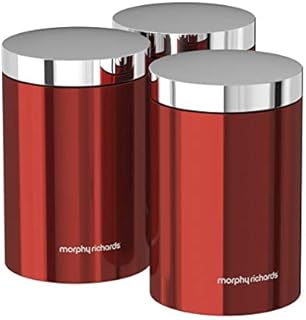 Morphy Richards Accents Kitchen Storage Canisters, Stainless Steel, Copper, Set of 3