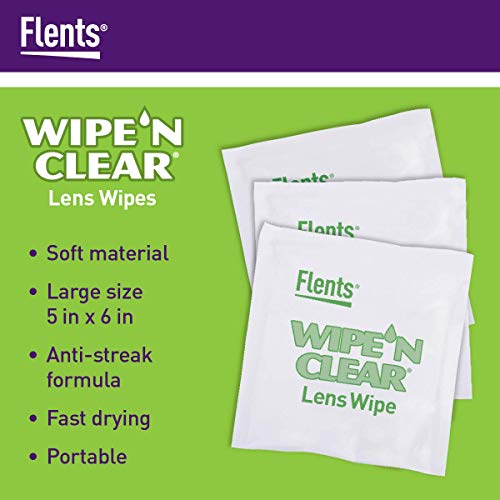 Flents Wipe 'N Clear Lens Cleaning Wipes, Pre-Moistened, Gentle Cleaning, AntiStreak, Fast Drying, 4 Portable Boxes Of 75, 300 Count, Individually Wrapped for Travel & Convenience, Made in the USA by Flents - Image 3