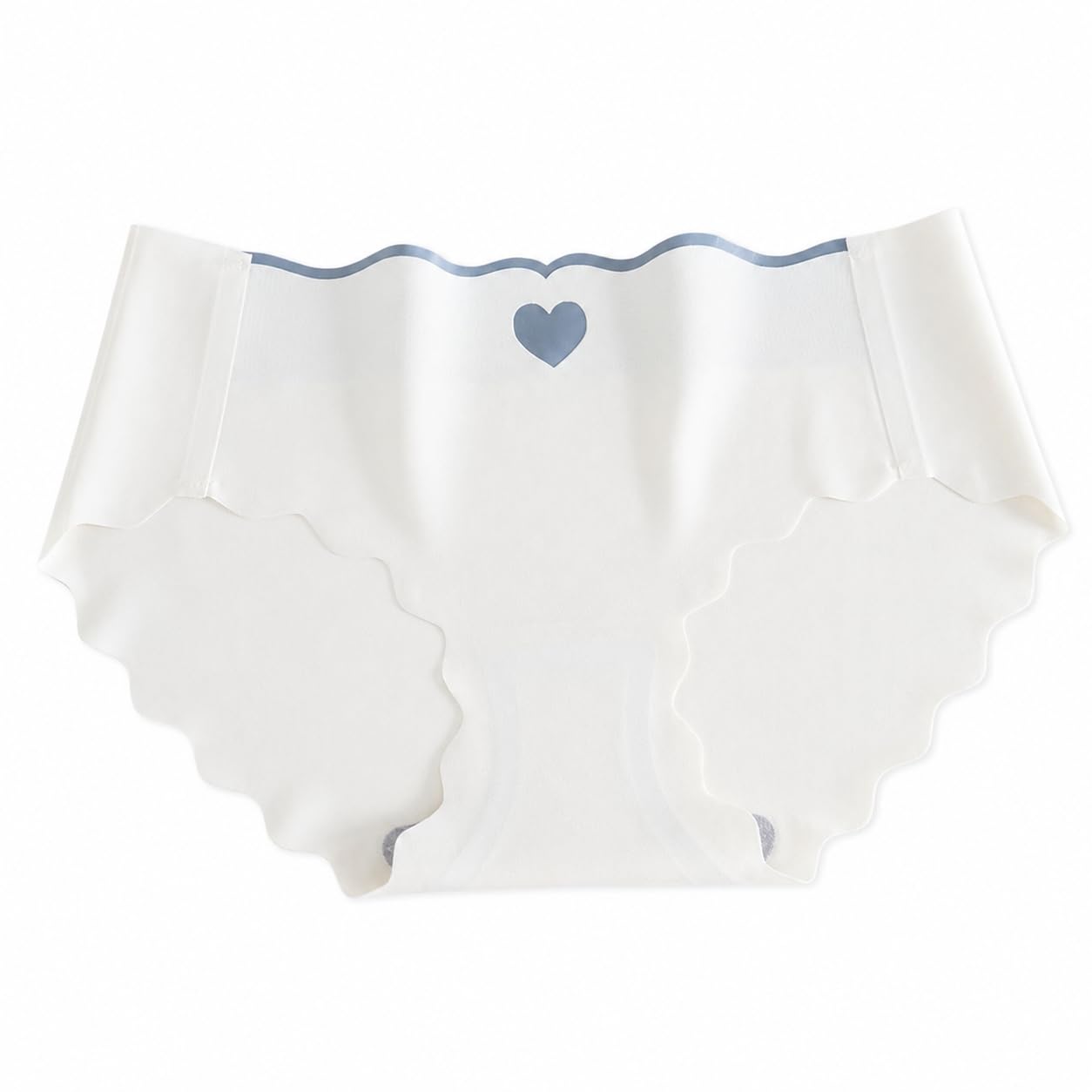 vikimo Women's Seamless Hipster Panties, White with Scalloped Edges-picture-33
