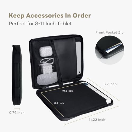 Sacoche ultra-fine eiP imperméable pour iPad 9/8/7 avec compartiment clavier intégré
