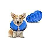 Dunhuang Inflatable Dog Cone for After Surgery, Soft Pet Collar for Small Medium Large Dog, Protective Recovery Collar, E-Collar for Dogs Cats, Prevent Pet from Licking Touching Wounds