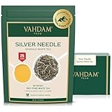 VAHDAM Té Blanco Silver Needle | 50g de Té Suelto | Brotes Puros | Grado Imperial | Bajo en Cafeína | Sellado al Vacío para Frescura | Blanco de Origen Único