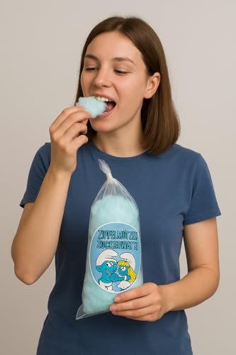 Zuckerwatte | Blaue Zipfelmützen Zuckerwatte im Poly-Spitzbeutel 70g | Heidelbeergeschmack – Bild 4