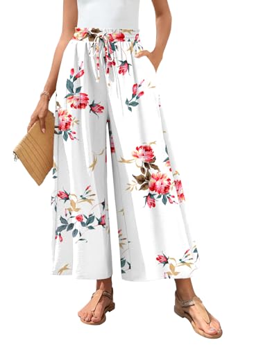 Bestbee Womens Palazzo Pants Wide Leg Gauchos Teacher Summer Outfits M