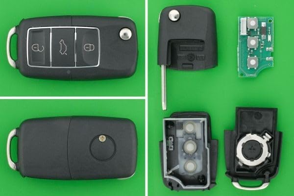 スズキ・1ボタン・純正同等の基盤付き　ジャックナイフ型キーレスリモコン　カット込 スズキ・1ボタン（エブリィ等）純正同等基盤付き ジャックナイフ
