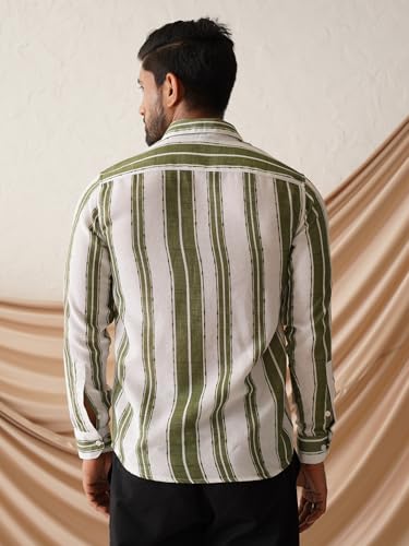 Image of Indian Needle Men's Striped Regular Fit Shirts