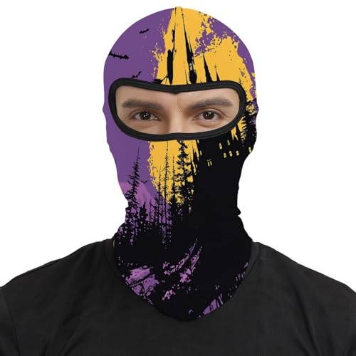 Pasamontañas para hombre y mujer con diseño de bruja y escoba, máscara facial térmica, para clima frío, moto, esquí y invierno miniatura 2