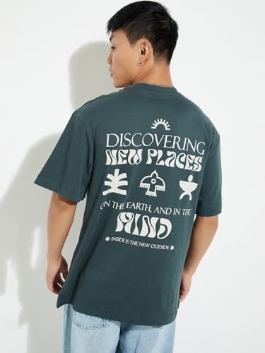 Image of Max Men Cotton Regular Fit URB N Back Printed T-Shirt