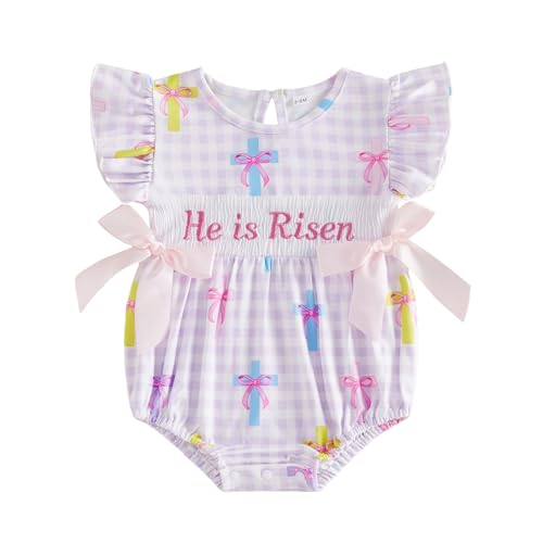 Foidiccx Baby Girl Easter Romper 6-12 Months