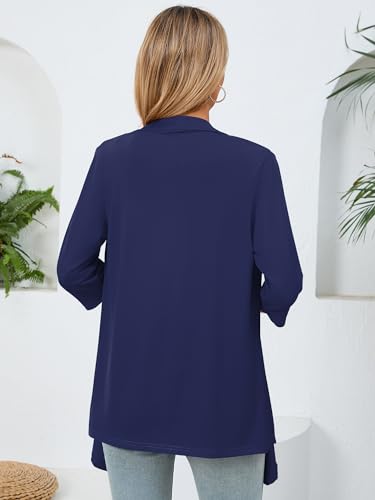 Image of Women's Lightweight Open Front Cardigans Casual Soft Drape Spring Summer Fall Cardigan S-3XL