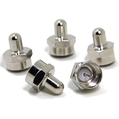 Terminal-Steckverbinder Coax F-Typ-Terminators Caps mit 75 Ohm Widerstand for die ungenutzten F-Anschlussports Jacks auf TV Verstärker-Teiler-Antennenverstärker (Size : 5pcs) Terminal-Steckverbinder Coax F-Typ-Terminators Caps mit 75 Ohm Widerstand for die ungenutzten F-Anschlussports Jacks auf TV Verstärker-Teiler-Antennenverstärker (Size : 5pcs)
