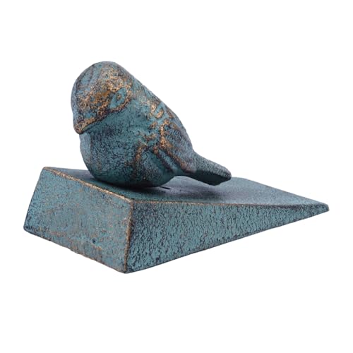Butoir de porte en fonte au motif oiseau pour aérer votre salon et bureau sans claquement