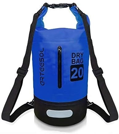 arteesol Waterproof Dry Bag 5L/10L /20L/30L with Phone Case Double Shoulder Strap Lightweight Backpack for Kayaking Rafting Boating Swimming Camping Hiking Beach Fishing