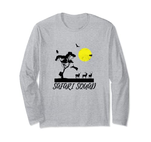 Safari Squad Design fiesta de cumpleaños temática africana niños y niñas Manga Larga