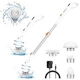 Electric Spin Scrubber - Genew Bathroom Scrubber Electric, Electric Cleaning Brush with 4 Replaceabl