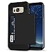 Galaxy S8 Case, Anuck Slide Cover Galaxy S8 Wallet Case [Card Pocket][Hard Shell] Shockproof Armor Rubber Bumper Protective Case Cover With Slidable Card Slot Holder for Samsung Galaxy S8 - Black