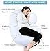 Marine Moon Pregnancy Pillow C Shaped, Pregnancy Body Pillow and Maternity Pillow for Sleeping with 100% Cotton Cover