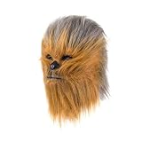ACEGUARDER Gorilla Mask with Hair for Adults - Realistic Furry Headwear Cosplay Mask Breathable Wookiee Mask, for Halloween Party Comic Costume Head