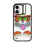 CASETiFY インパクト リングスタンド iPhone 17 ケース [スタンド機能/MagSafe対応/耐衝撃] - King Louis the Tiger Phone Case by Mulga - ブラック