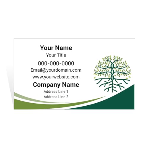 Custom Business Cards for Therapists & Mental Health Counselors – 16 Pt Cardstock – Personalized Psychologist, Social Worker, and Life Coach Professional Networking Cards (Deep Roots Wellness)