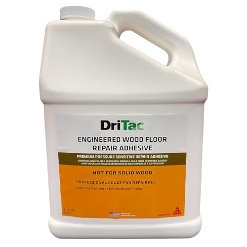 SIKA DriTac Wood Repair Adhesive - White, Professional Quality for Glue-Down Wood Floors - 1 Gallon - Fills Gaps, Stops Popping, Easy Application, Fast Cleanup