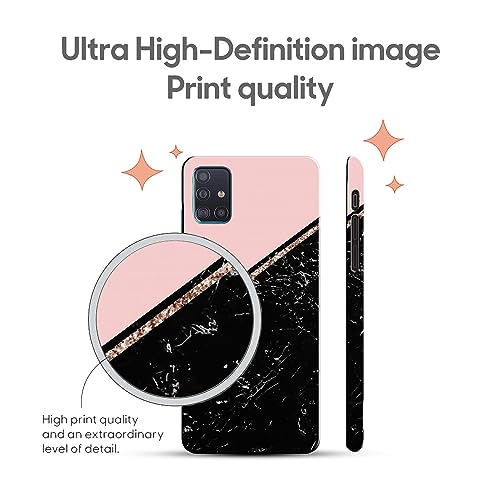 Image of COLORflow Back Cover Compatible with Samsung Galaxy A71 | Beautiful Black Pink Marble | Designer Printed Hard CASE Bumper Back Cover
