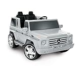 National Products LTD. Battery-Operated Silver 2-Seater Mercedes Benz G55 AMG