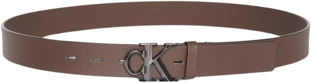 Calvin Klein Uomo Cintura Buckle 3,2 cm con Fibbia con Monogramma