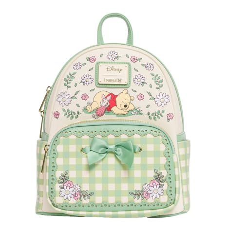 Loungefly Backpacks Disney Winnie The Pooh Gingham Floral Mini Backpack Green