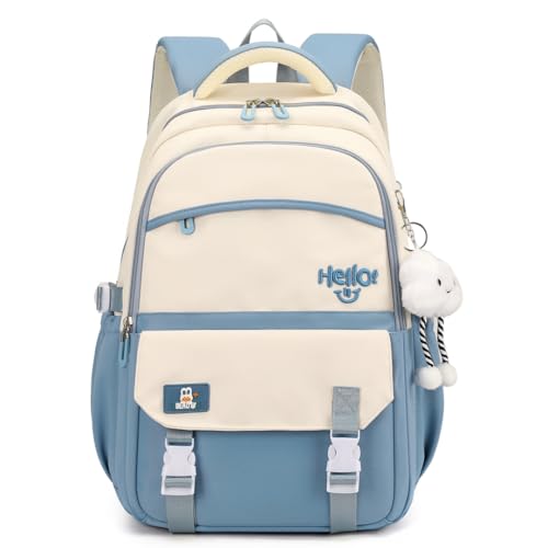 Mochila Casual Moderna, 25L, 44x32x20cm, Nylon à Prova D'água, Compartimento para Notebook 15.6', Alça Dupla (azul)