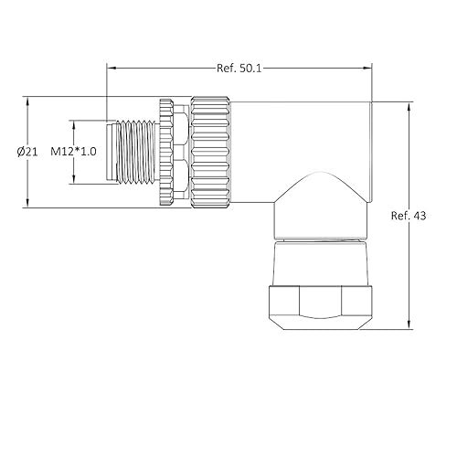 Miniatura 4 de Conector macho M12 8pin Conector de campo con cable A Código Terminación de junta de tornillo Conector sin escudo Conector circular industrial