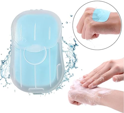 100Pcs-Blue-Portable-Soap-Sheets-Mini-Portable-Travel-Soap-Paper-Sheets-Disposable-Water-Soluble-Hand-Washing-Bath-Scented-Paper-Soap-Camping-Hiking-and-Shampoo-for-OutdoorWhitePurple