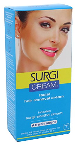 Surgi Cream Hair Remover Face 1 Ounce Fresh Scent (29ml) (2 Pack)