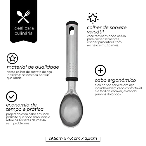 Colher Para Sorvete Mimo Style Prata