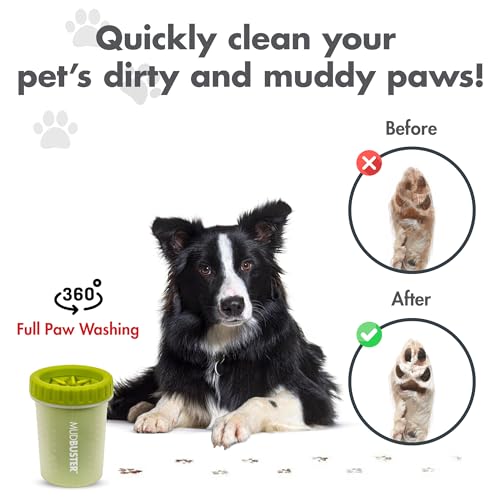 Dexas Limpador de patas de cachorro pequeno verde para cães – Suprimentos para animais de estimação